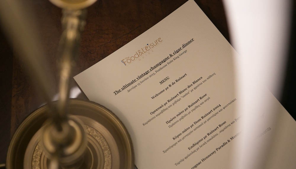 the ultimate vintage champagne & cigar dinner | The Food & Leisure Guide