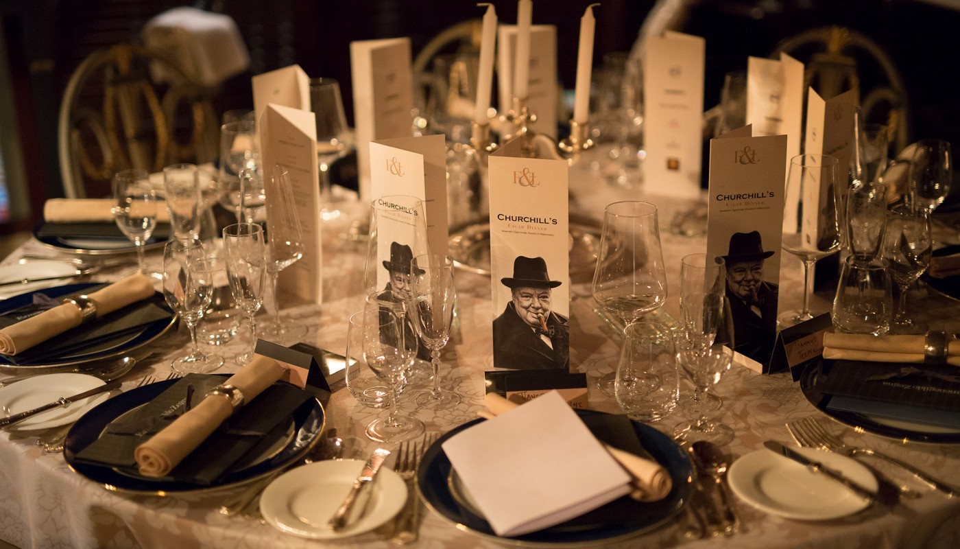 churchill`s cigar dinner | The Food & Leisure Guide