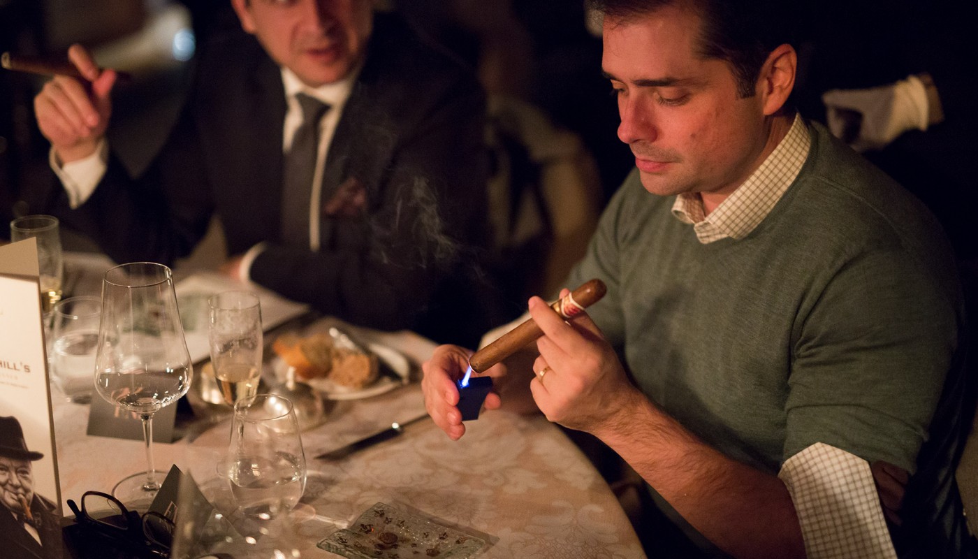 churchill`s cigar dinner | The Food & Leisure Guide