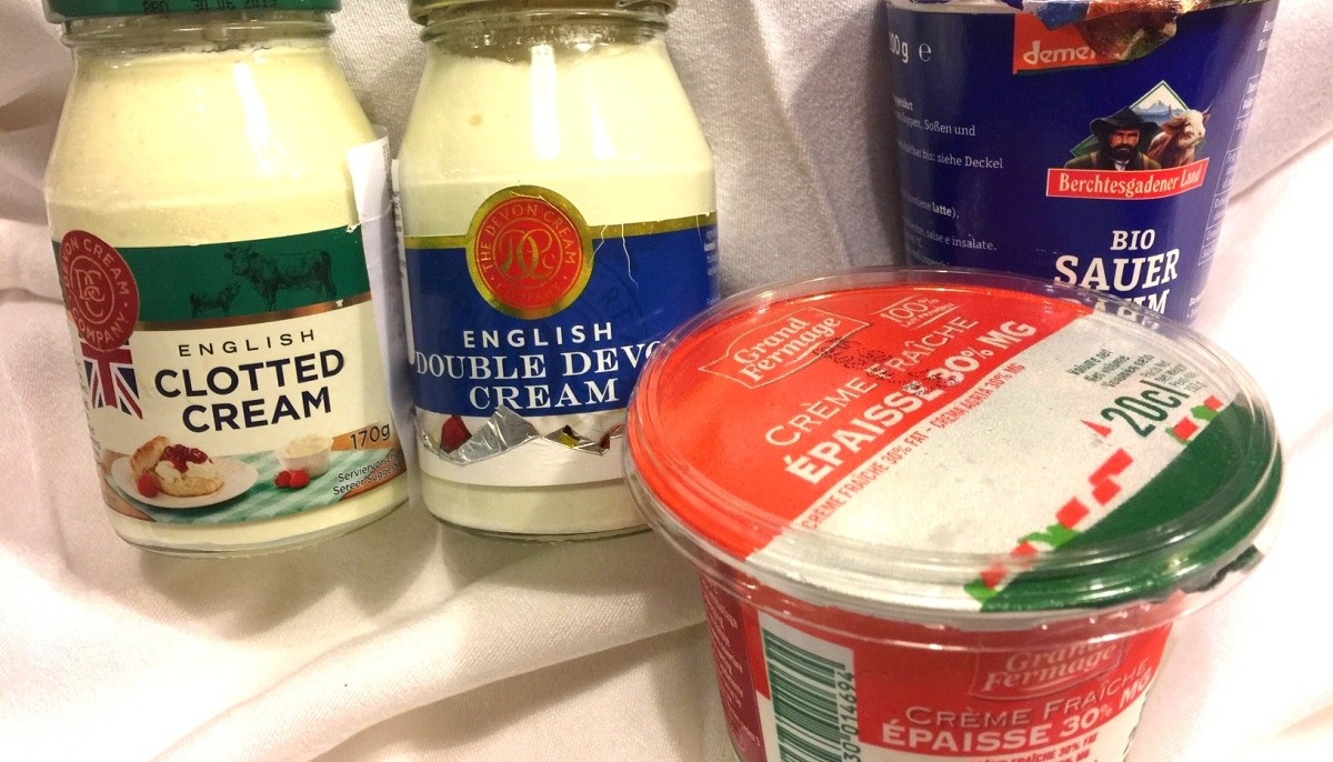 Unterschied Creme Fraiche Und Creme Double Double cream, creme fraiche epaisse, clotted cream ή sour cream - The