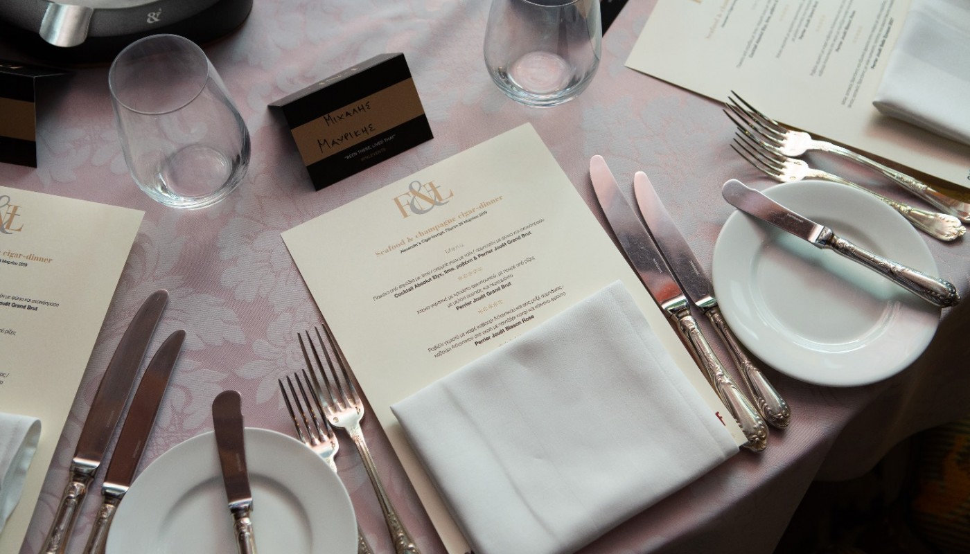 seafood & champagne cigar dinner Alexander`s | The Food & Leisure Guide