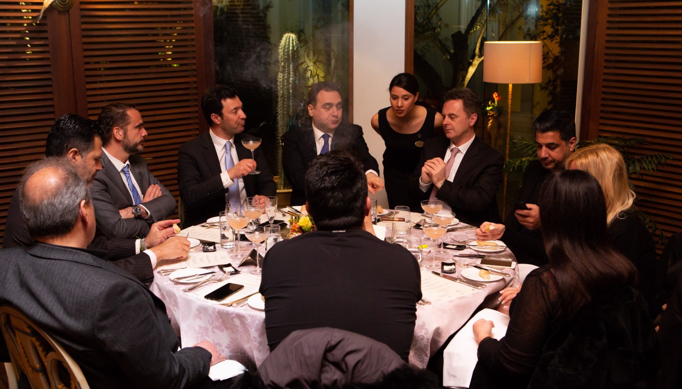seafood & champagne cigar dinner Alexander`s | The Food & Leisure Guide