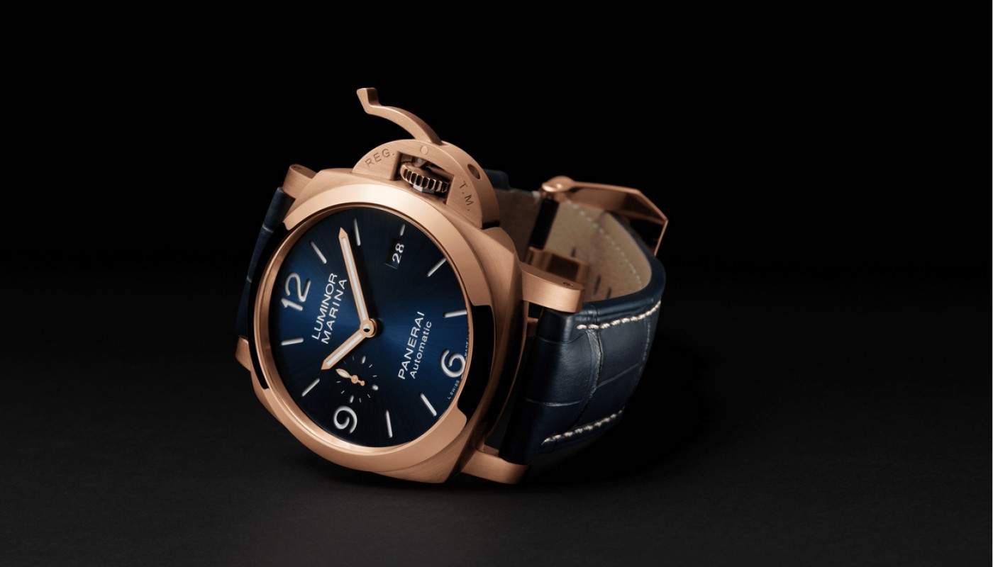 LUMINOR MARINA GOLDTECH™ SOLE BLU - 44MM | Objects of Desire