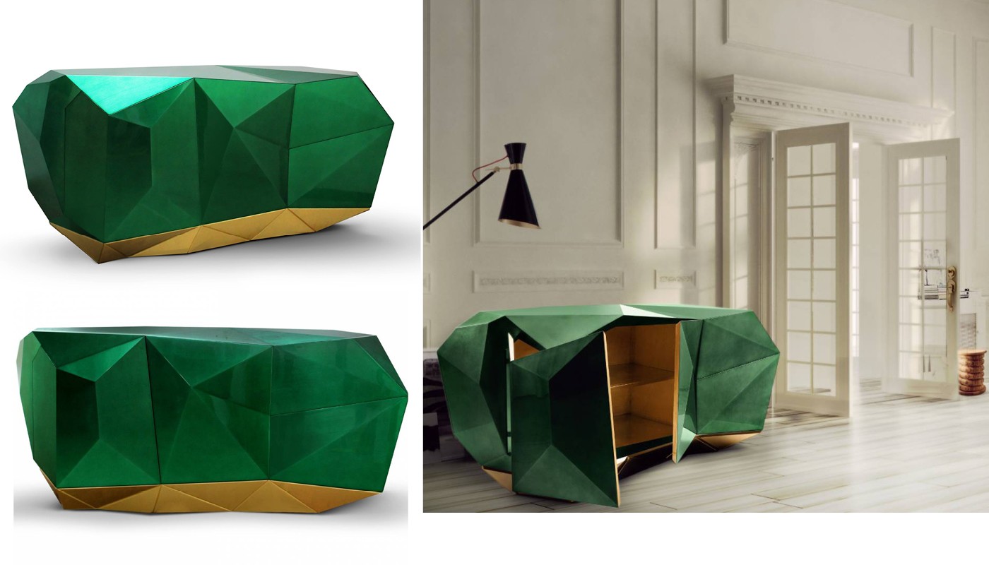 DIAMOND EMERALD SIDEBOARD BY BOCA DO LOBO | Objects of Desire