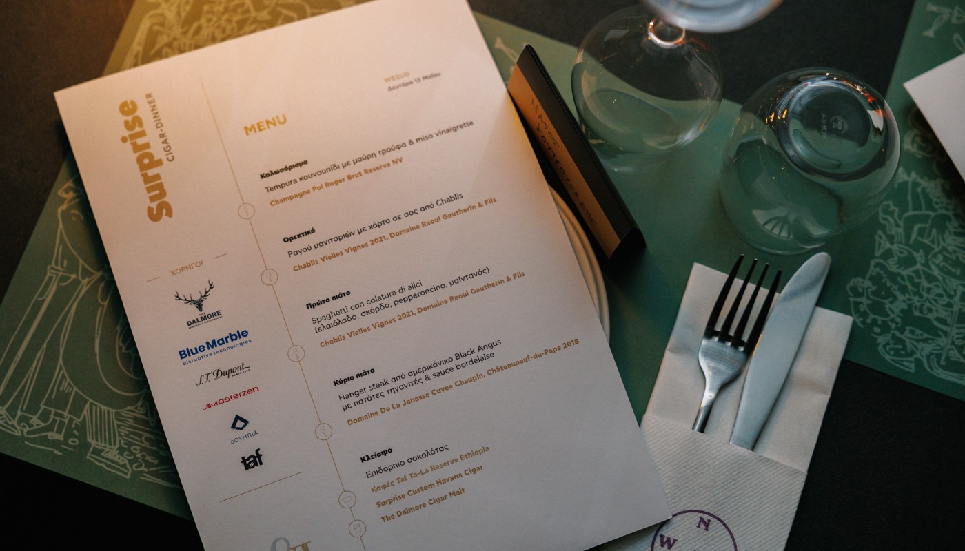 WeSud cigar dinner | The Food & Leisure Guide